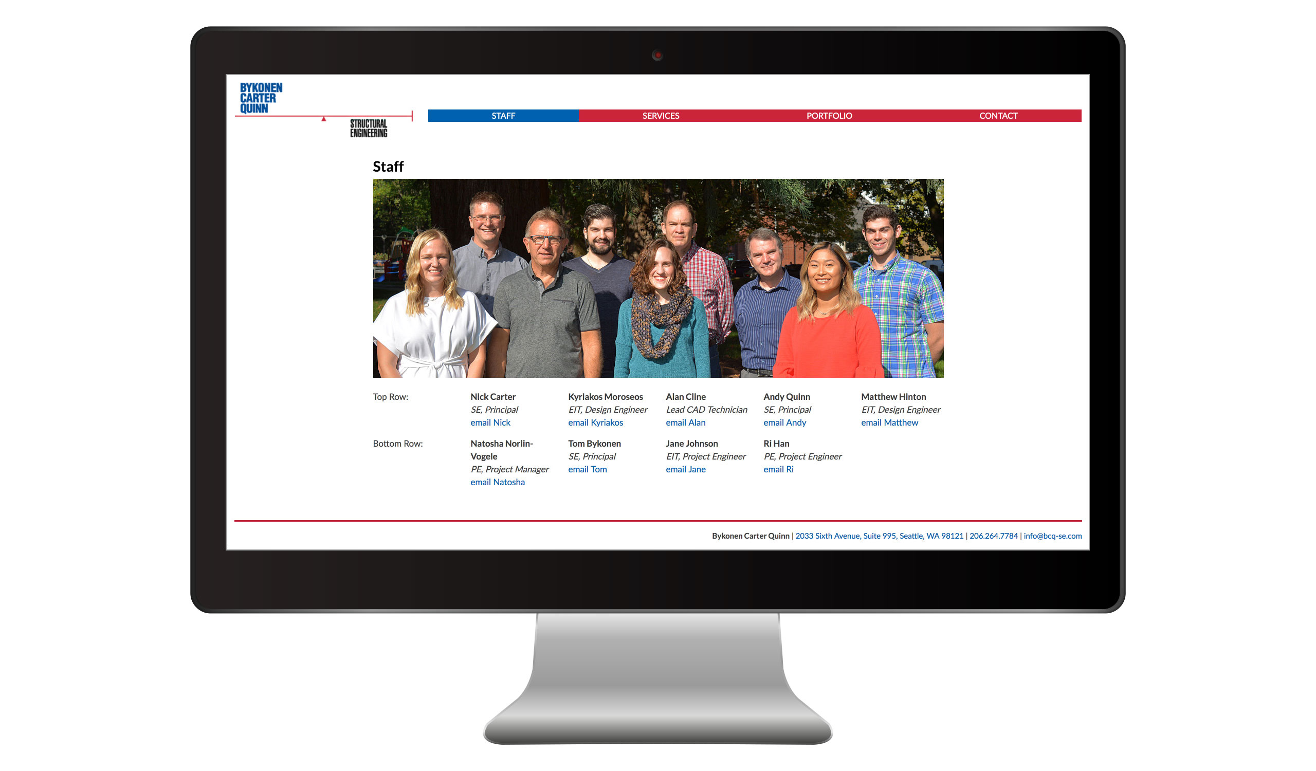 structural engineering firm website services page