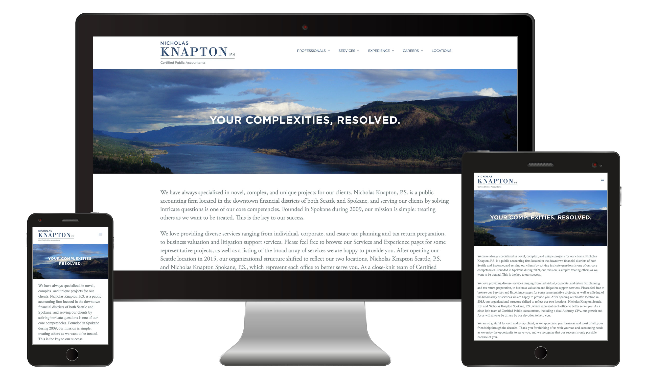 accounting firm website homepage