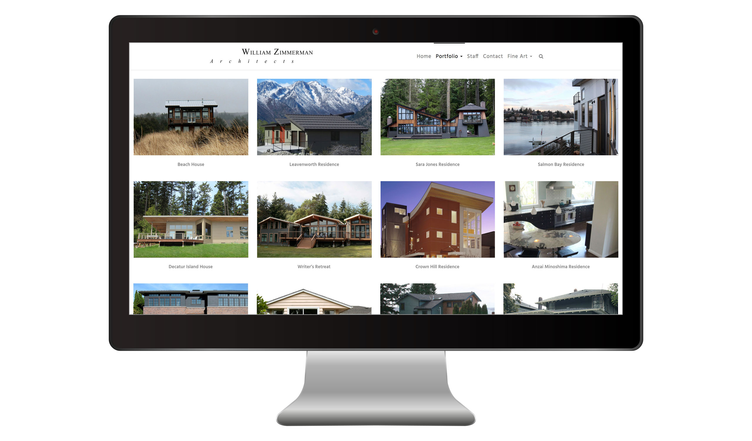 architecture firm website portfolio page